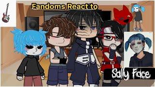 |Fandoms React to Each Other: Sally Face| PARTE 1|Srta. Fisher