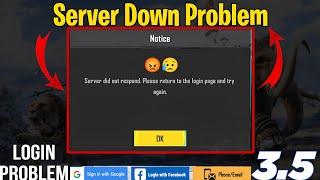 PUBG Server did not respond Please return to the login page and try again Problem Pubg Mobile 3.5