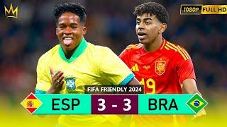 ENDRICK BETRIFFT UND ERZIELT TOR IM BERNABÉU / SPANIEN 3 BRASILIEN 3