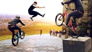 Bike vs Parkour Race through Edinburgh Scotland! 8K!