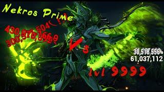 [WARFRAME] Nekros Prime Shadows Vs |  Steel Path Build |vs Level 9999 | | MILLIONS OF DAMAGE !!