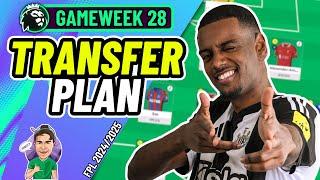 FPL GW28 | MY TRANSFER PLAN!  | Fantasy Premier League 2024/2025!