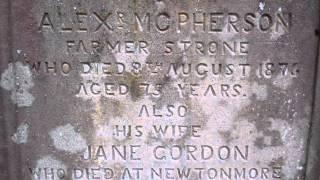 Alex Macpherson Gravestone Newtonmore Highlands Scotland