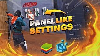 Best Headshot Settings+X,Y Sensitivity Like Pannel For Free Fire  | BlueStacks 4, BlueStacks 5.