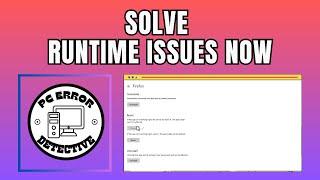 How To Fix Runtime Error On Windows 10/11 - Quick Tutorial