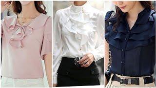 casual wear blouses Neck designs collection for women 2019