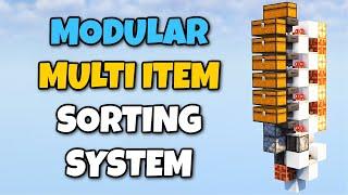 Minecraft: TINY Modular Multi Item Sorting System