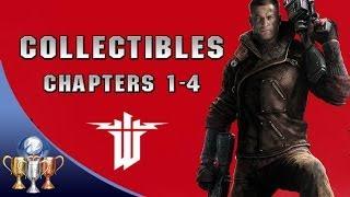 Wolfenstein The New Order Collectibles Walkthrough  [Chapters 1-4] (Gold, Enigma Codes & Letters)