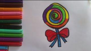 HOW TO DRAW A LOLLIPOP EASY AND CUTE