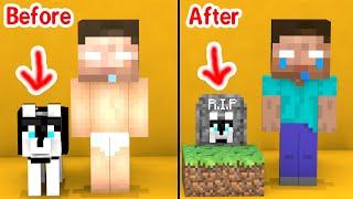 Dog & Baby Herobrine - Before and After - Minecraft Animation