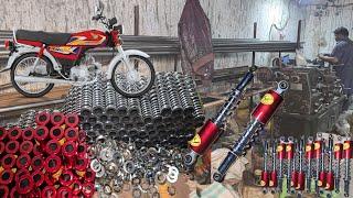 Amazing Factory Process Of Making Motorcycle Back Shock Absorbers | How CD-70 Shocks Are Made