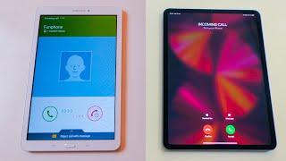 Samsung Galaxy Tab E SM T561 vs iPad Pro 11 2021 Incoming Call