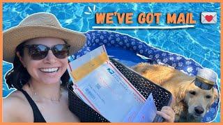 opening fan mail in the pool with oatmeal!