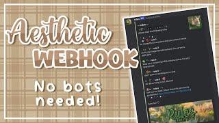 discord aesthetic webhook tutorial | lenility 