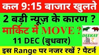 कल 9:15 बाजार खुलते Nifty Prediction For Tomorrow| Banknifty Wednesday 11 December Market Prediction