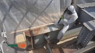 Coating and Corrosion Removal on DOT Bridge Girders Using Sponge-Jet