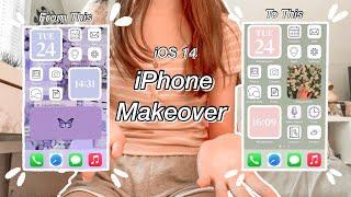 NEW iOS 14 iPhone Makeover! Very Aesthetic! iPhone Customization Tips and Tricks!