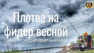 КРУПНАЯ ПЛОТВА на ФИДЕР весной на Солигорском водохранилище