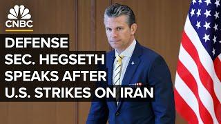 Defense Sec. Pete Hegseth speaks on U.S. strikes on Iranian nuclear sites — 6/22/2025