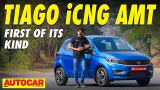 Tata Tiago iCNG AMT review - Can it make CNGs desirable? | First Drive | @autocarindia1