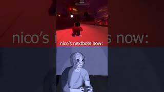 Roblox Nico's Nextbots Then VS. Now... #roblox #meme #nicosnextbots #shorts