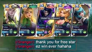 GLOBAL ALUCARD WITH 4 HEALING SUPPORT IN RANKED GAME!! (UNLIMITED HEAL) - Mobile Legends