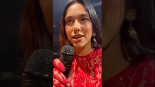 Dua Lipa receives a fan gift //Radical Optimism Tour in Prague #dualipa