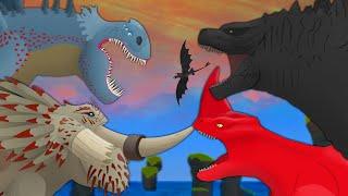 Red Death & Bewilderbeast vs Godzilla & Red Bluster  |  FULL BATTLE