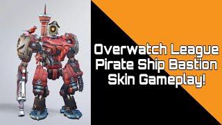 Pirate Ship Bastion OWL League skin Gameplay in Overwatch!