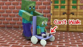 Baby Zombie Can't Walk - Sad Story - Minecraft Animation