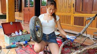 Genius Repair Girl: Restoration The 3-wheeled vehicle Old rusty, Help the farmer improve daily work