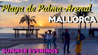 Playa de Palma -Arenal️MALLORCA island🩷NEW EVENING WALK spain TOP! #mallorca #travel #vlog