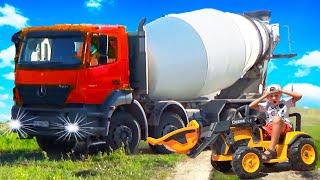 Funny stories about Trucks BRUDER, Concrete Mixer and other Construction cars - Compilation