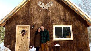 Millennials Build Off Grid Cabin Debt Free: Self Sufficient Living. No Plumbing. Solar Power.