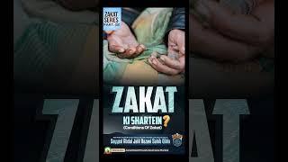 Zakat Ki Shartien | Conditions Of Zakat  | Hazrat Sayyed Abdul Jalil Razavi #zakat #zakaat #ramadan