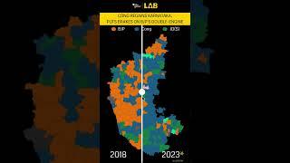 Karnataka Elections Results 2023 vs 2018: How Has Karnataka's Political Map Changed? | #shorts