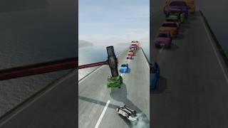 Big & Small Colorful Cars vs Giant Hammer #68 | BeamNG.drive