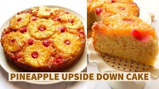 CLASSIC PINEAPPLE UPSIDE DOWN CAKE RECIPE | HOW TO BAKE A PERFECT PINEAPPLE UPSIDE DOWN CAKE