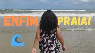 Finalmente Praia, Mamis entrou na água | Vlog na praia