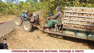 УНИКАЛЬНЫЕ МОТОБЛОКИ ВЬЕТНАМА,ТАИЛАНДА В ЭКСТРЕМАЛЬНОЙ РАБОТЕ / WHAT CAN A MINI TRACTOR, COMPILATION