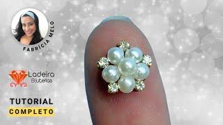 Aplique fácil de pérolas e strass passo a passo #diy #pap #papdelaço