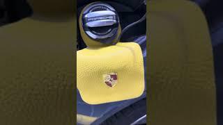 Custom Leather Porsche Fuel Cap Bib