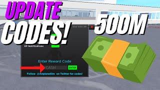 *NEW* UPDATE! 500M CASH* CODES* [EVENT] Airplane Simulator ROBLOX