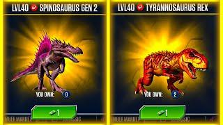 HOW TO GET LEVEL 40 DINOSAURS WITH 1 CASH | Jurassic World: The Game