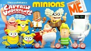 Captain Underpants Harold George Professor Poopypants & Turbo Toilet 2000 plus 3 Minion Piggies