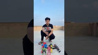 Big and small four toys gun testing 