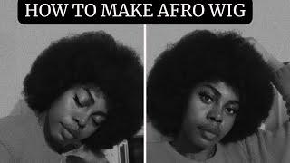 HOW TO MAKE AFRO WIG WITH FUNKY HAIR EXTENSION/ DIY AFRO WIG CRAFT/ THINGS I CAN DO ED 1