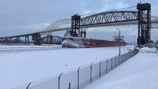 Great Lakes Freighter Edgar B Speer in the Ice