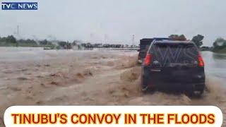 Even Nature Is Angry: Heavy Floood Stalls Tinubu’s Convoy To Benue