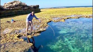 Fishing Reef Holes on a Remote Coast